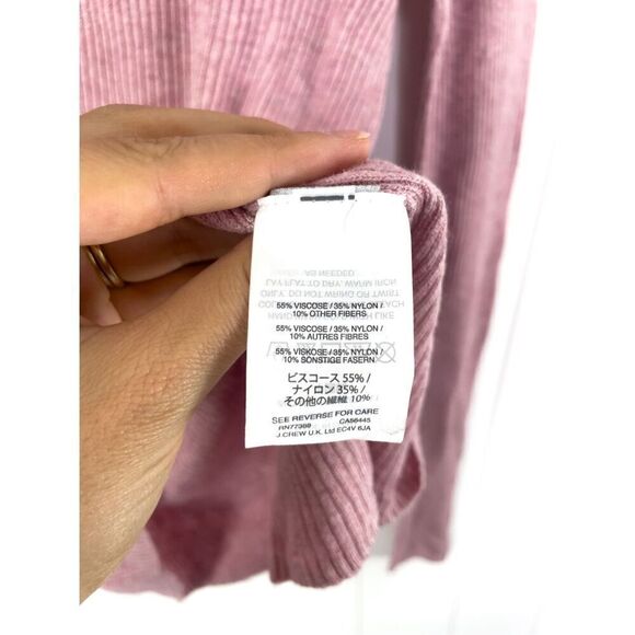 Madewell Ruffle-Sleeve Pullover Sweater Size M Dusty Pink Rose - Picture 7 of 9